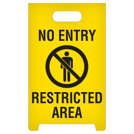 Incom No Entry Restricted Area A-Frame Floor Sign ASF1004